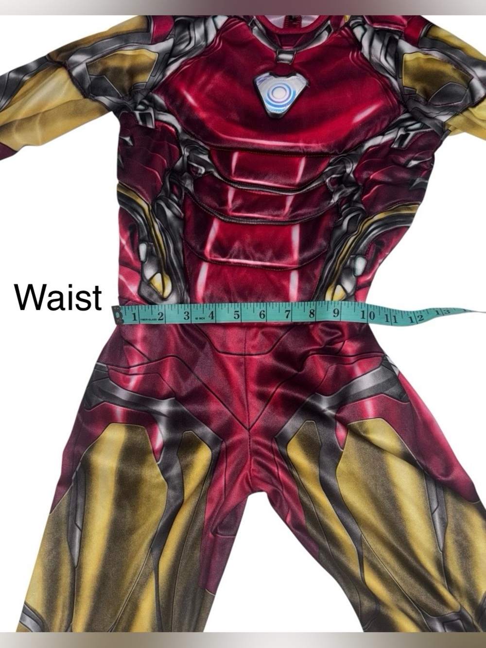 Marvel Avengers Iron Man Costume Small Red Gold Padded Muscle Jumpsuit S(4-6) - Picture 9 of 13